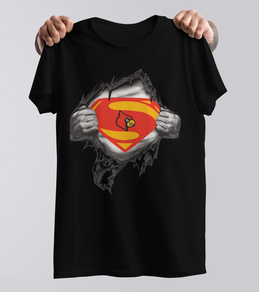 Louisville Cardinals Superman Emblem T-Shirt