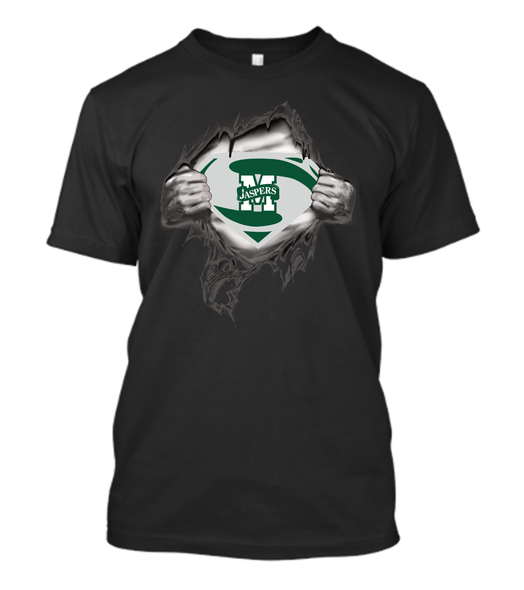 Manhattan Jaspers Superman Logo Breakthrough M Shield T-Shirt