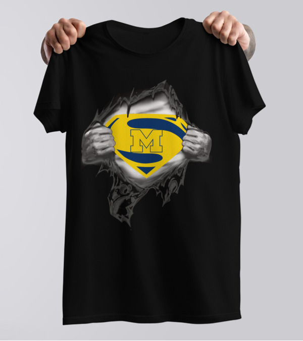 Michigan M Super Shield Comic T-Shirt