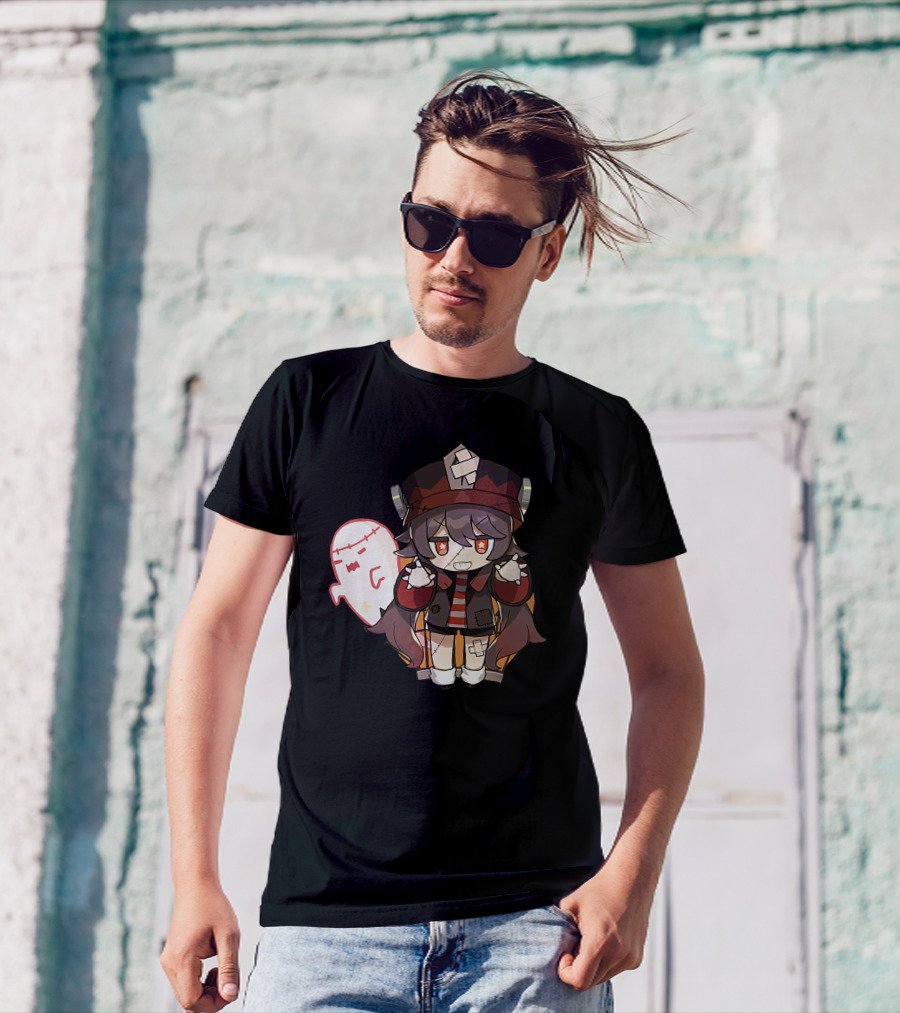 Happy Halloween Genshin Impact Hutao Cute Ghost Character T-Shirt