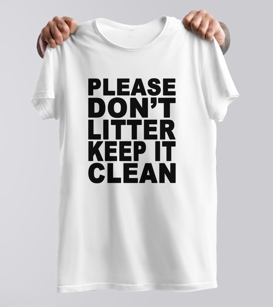 Sebastian Vettel Please Don’t Litter Keep It Clean Environmental Message T-Shirt