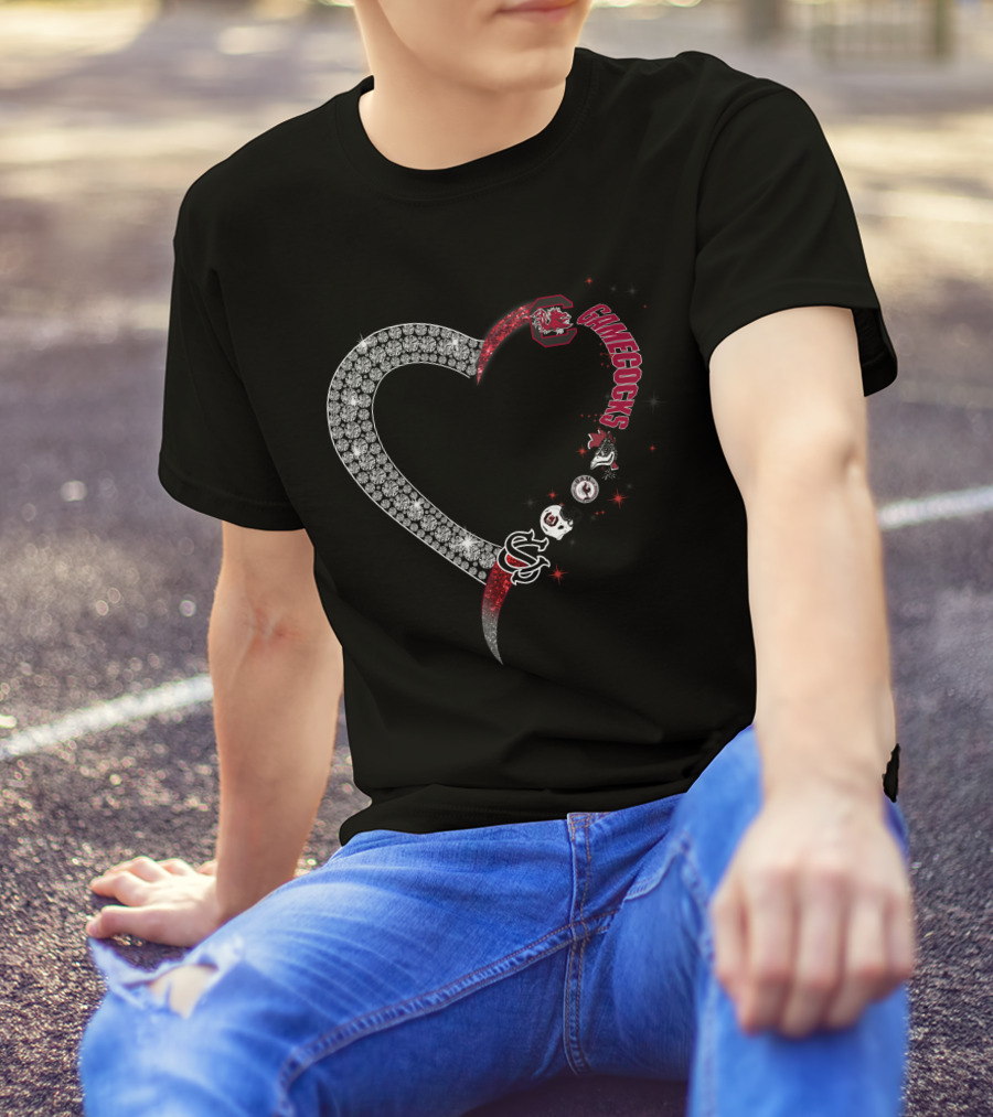 South Carolina Gamecocks Heart T-Shirt