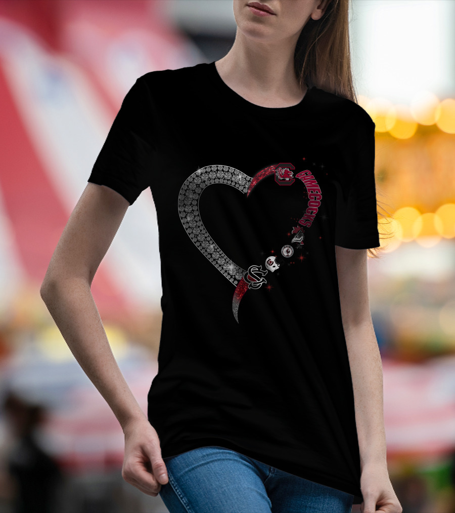 South Carolina Gamecocks Heart T-Shirt
