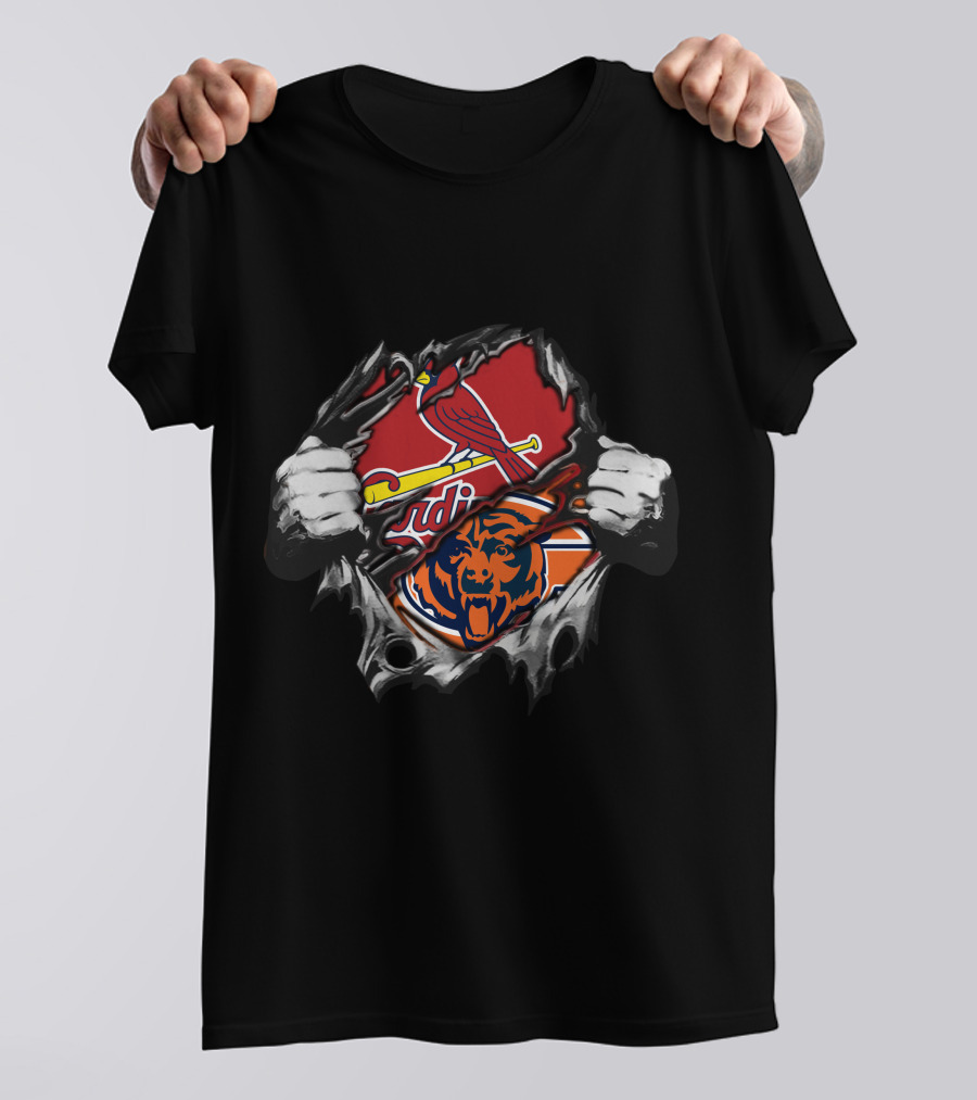 St. Louis Cardinals Chicago Bears Crossover T-Shirt