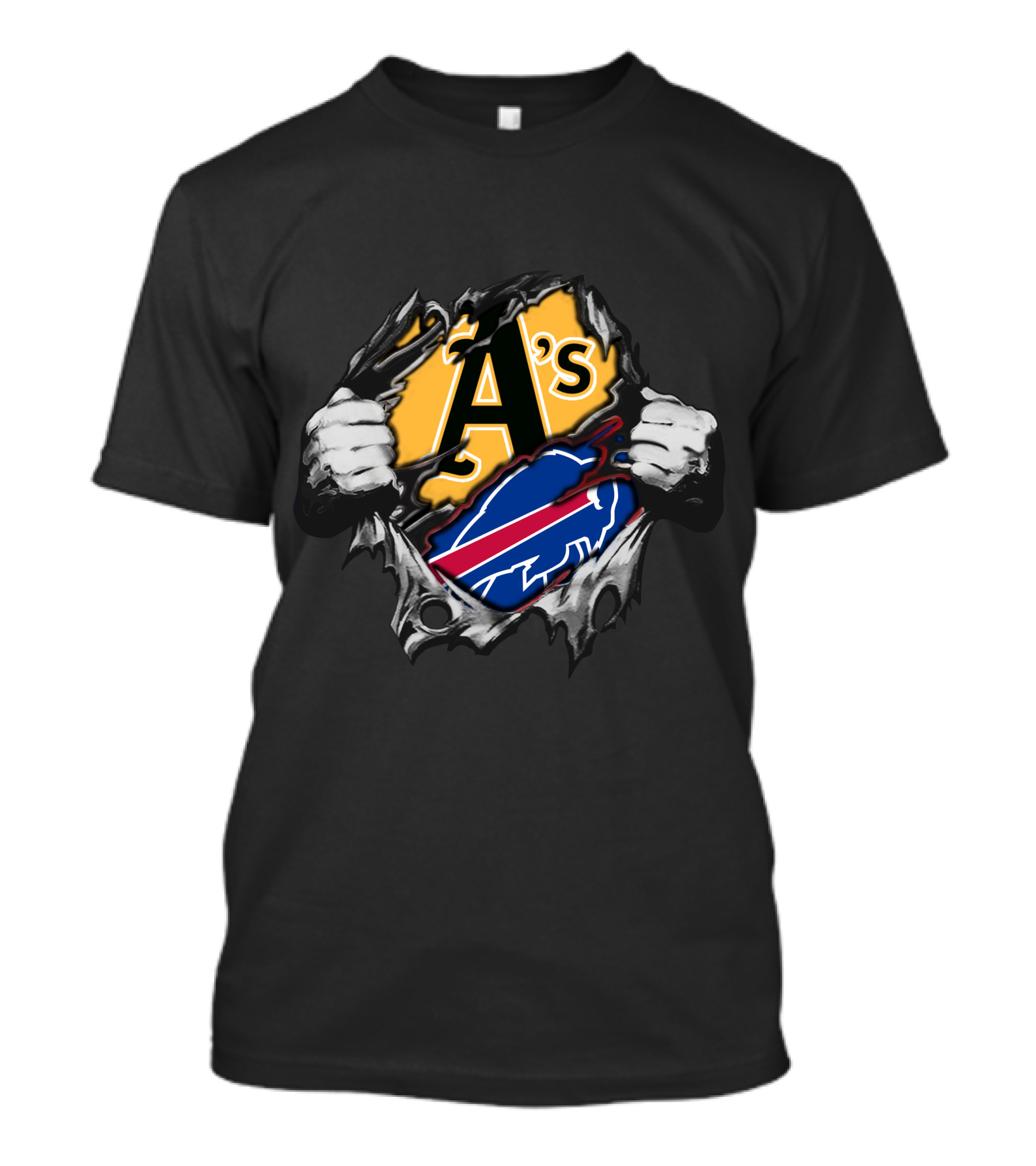 Oakland Athletics Buffalo Bills Mashup T-Shirt