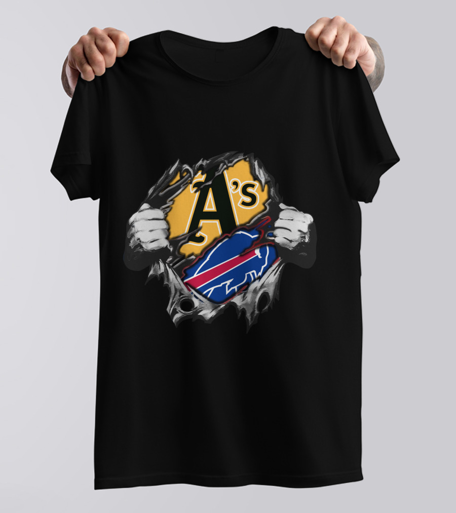 Oakland Athletics Buffalo Bills Mashup T-Shirt