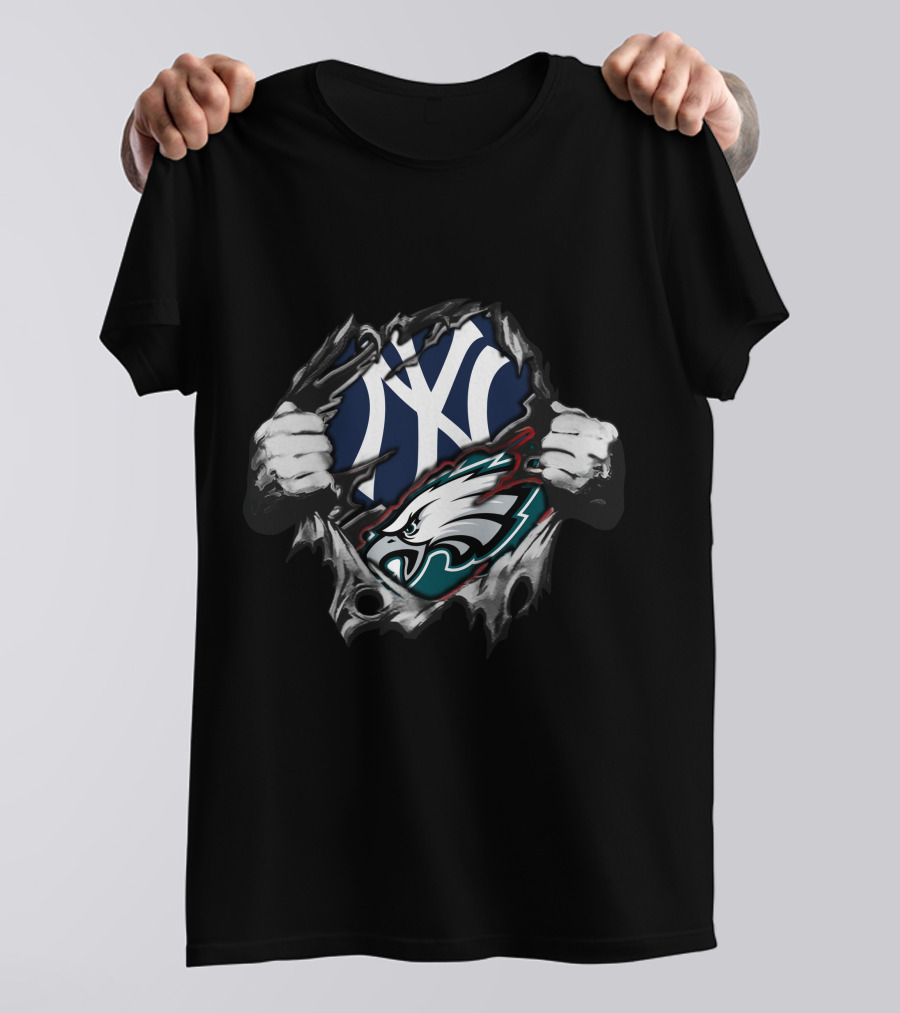 New York Yankees Philadelphia Eagles Crossover T-Shirt