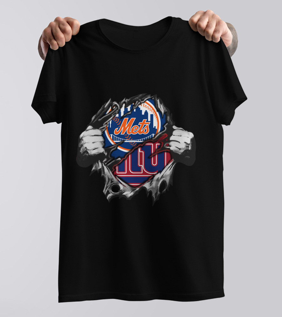 Mets Giants Logo Tear Effect T-Shirt