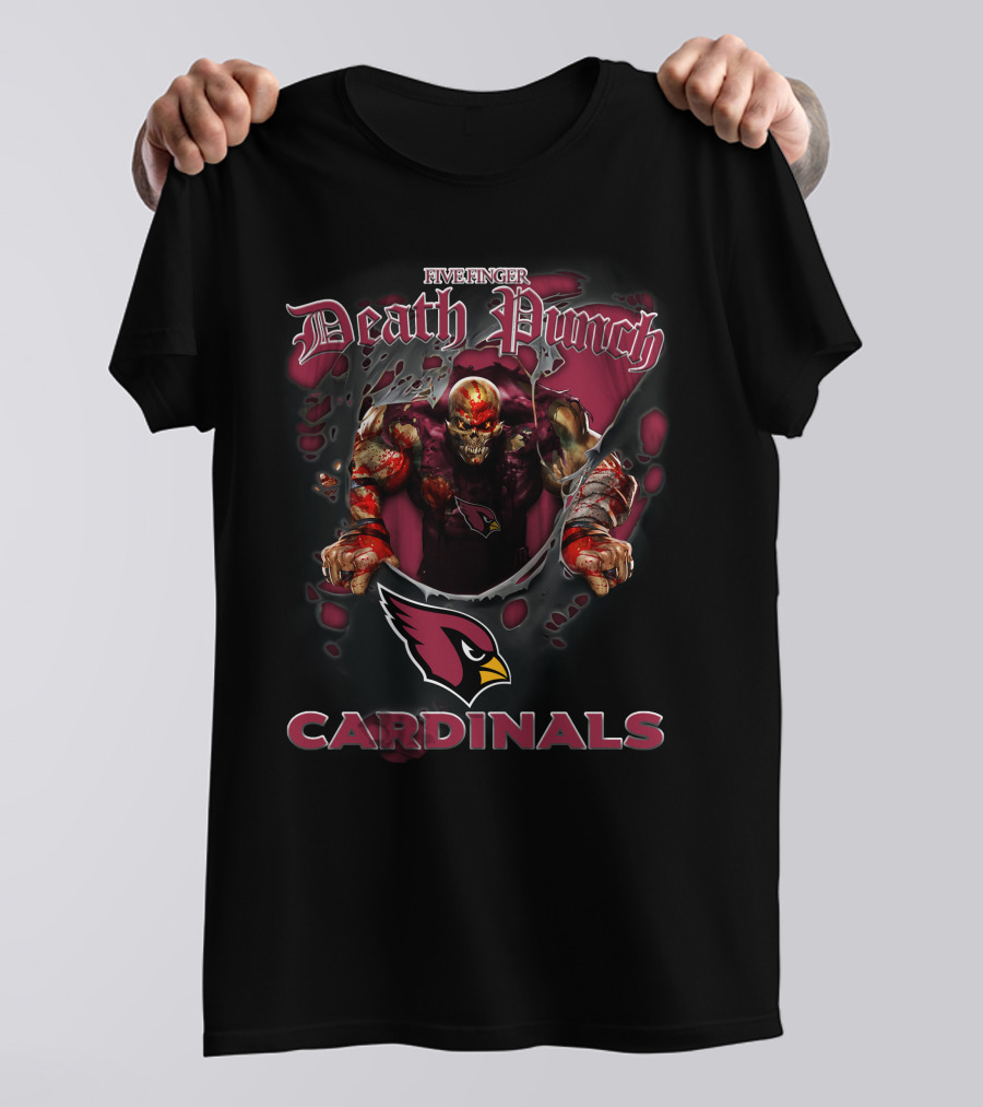Harley Davidson Nfl Arizona Cardinals Five Finger Death Punch Biker T-Shirt