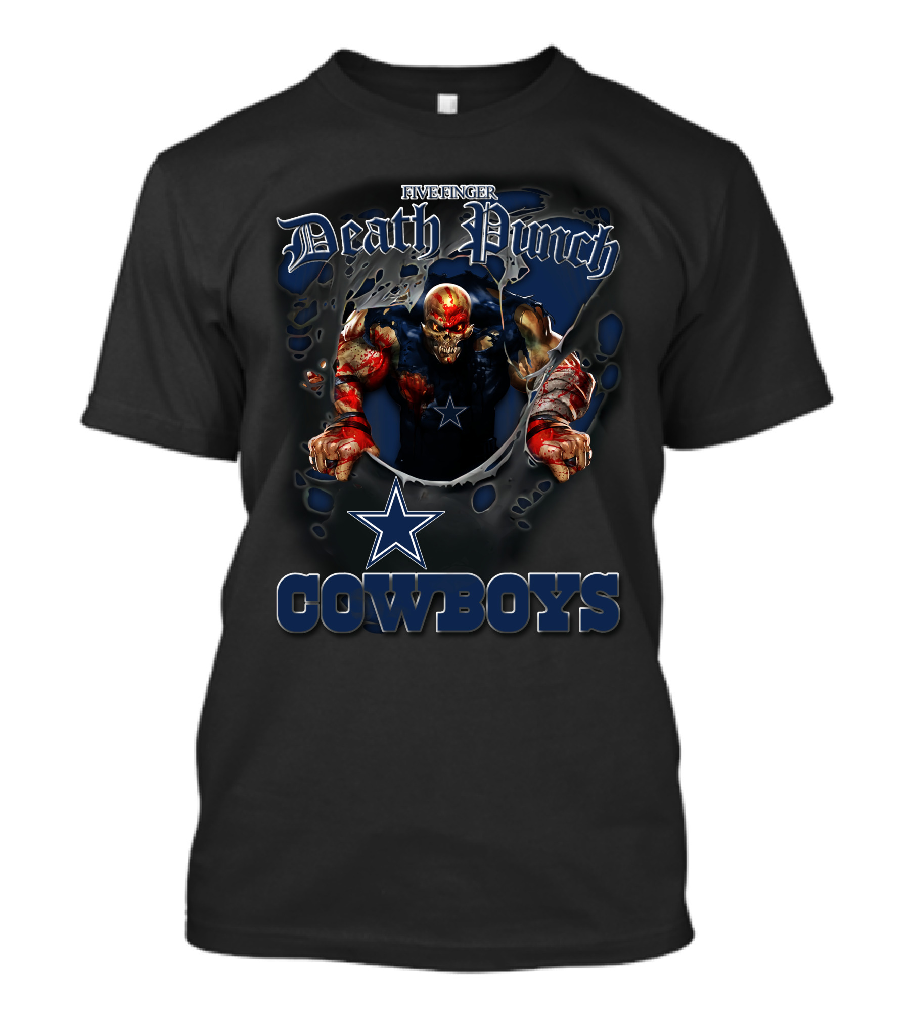 Five Finger Death Punch Harley Davidson Motorcycle Nfl Dallas Cowboys T-Shirt