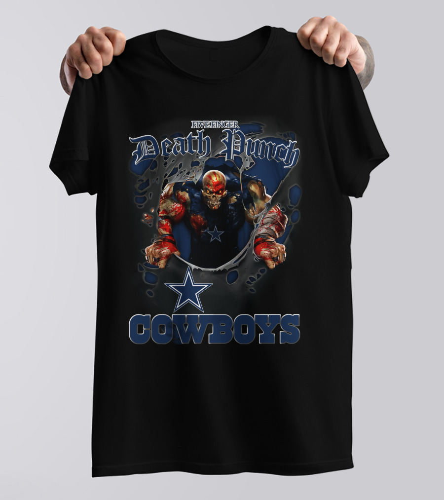 Five Finger Death Punch Harley Davidson Motorcycle Nfl Dallas Cowboys T-Shirt