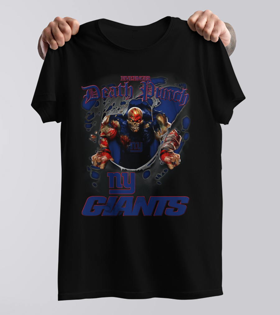 Harley Davidson Avenger Death Punch New York Giants Nfl Biker T-Shirt