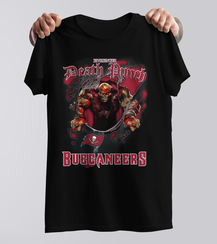 Five Finger Death Punch Buccaneers Tampa Bay Nfl Harley Davidson Motorcycle Biker T-Shirt
