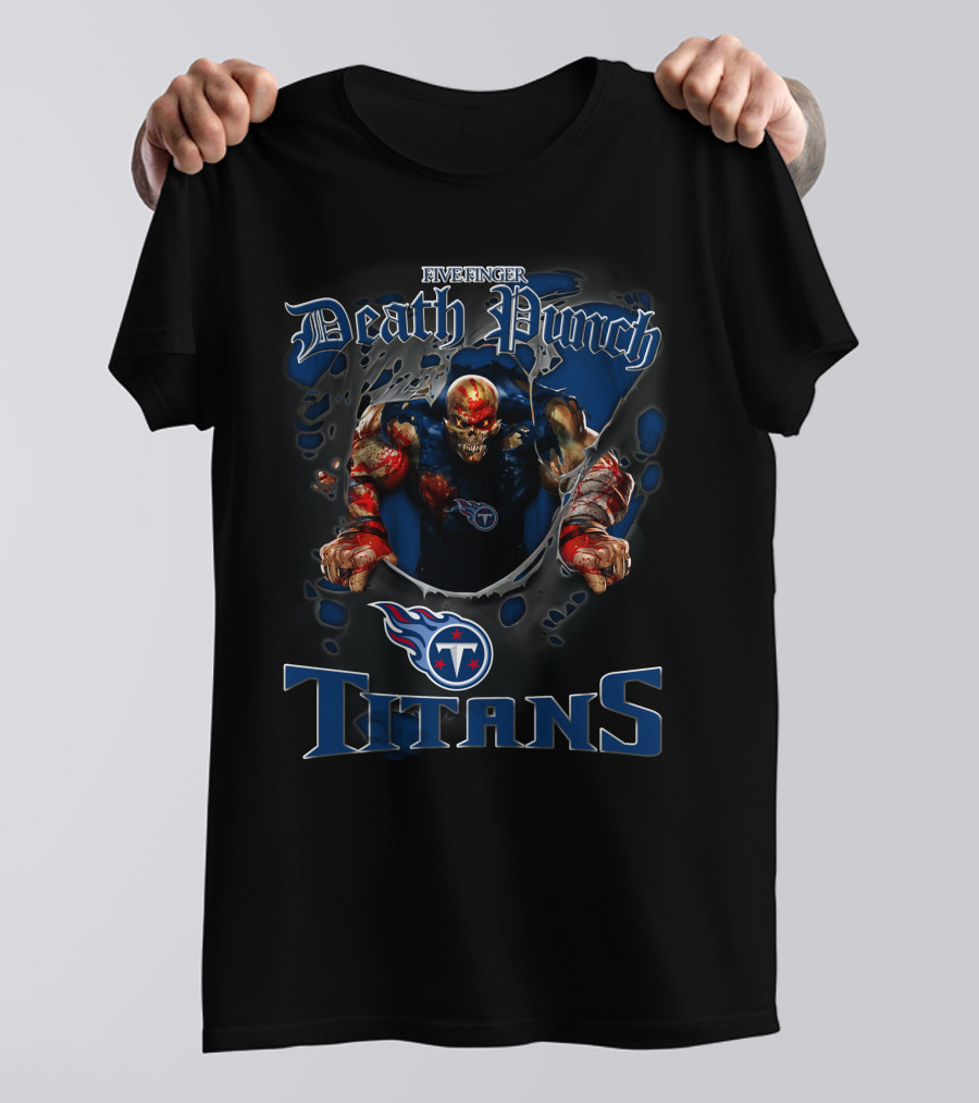 Five Finger Death Punch Nfl Tennessee Titans Grim Reaper T-Shirt