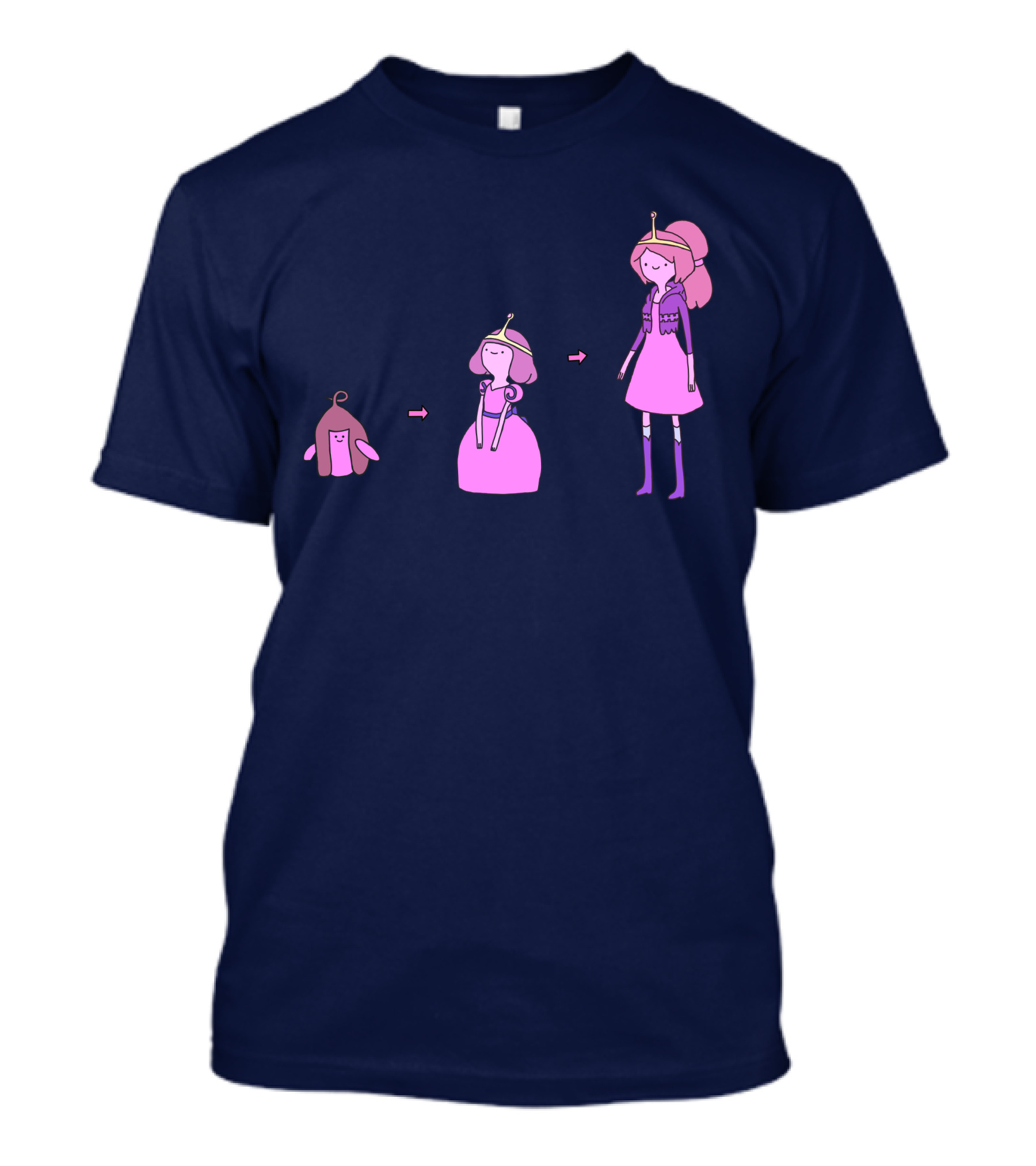 Princess Bubblegum Transformation Evolution Adventure Time T-Shirt