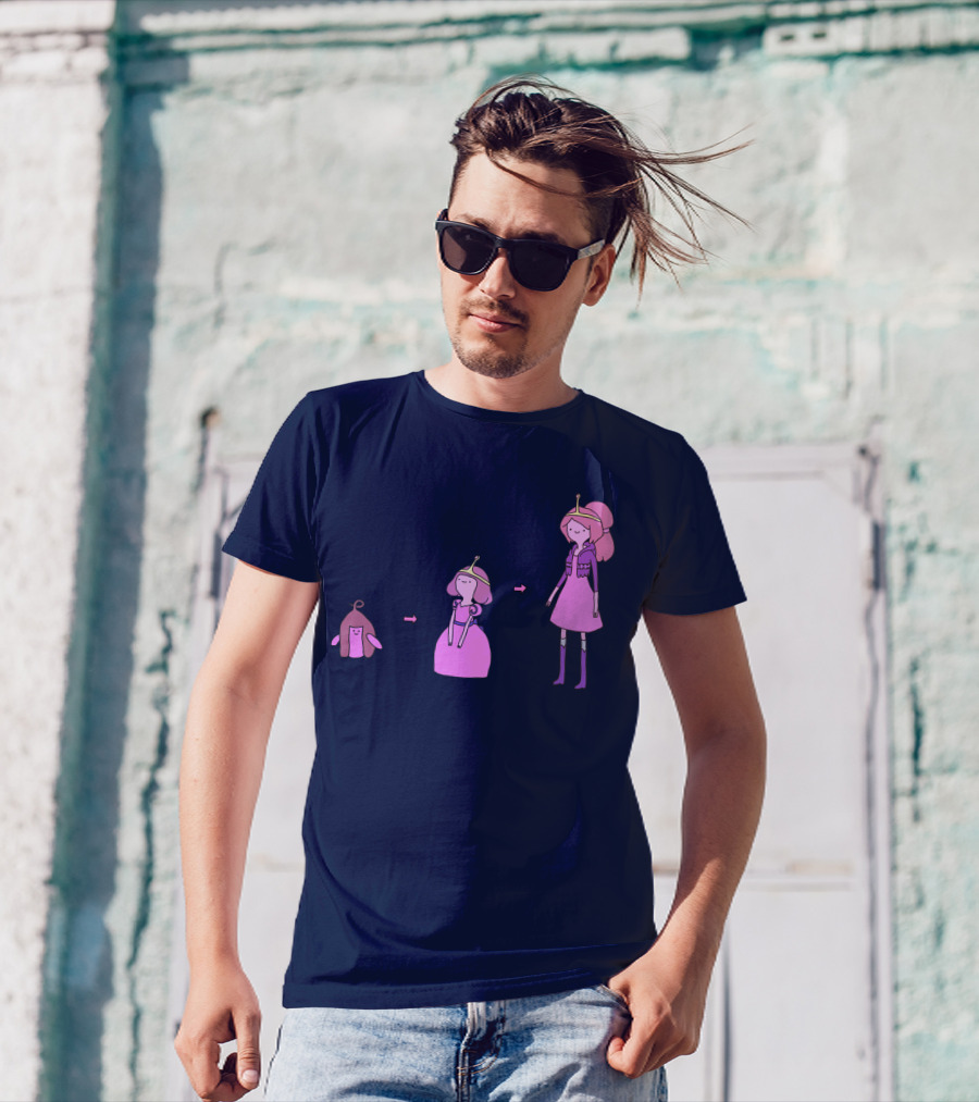Princess Bubblegum Transformation Evolution Adventure Time T-Shirt