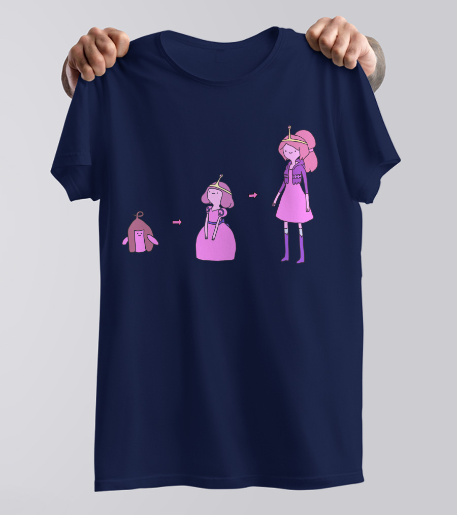 Princess Bubblegum Transformation Evolution Adventure Time T-Shirt