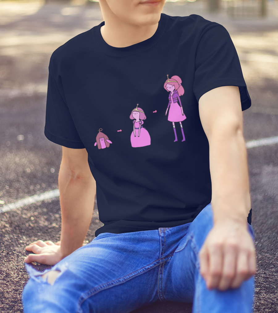Princess Bubblegum Transformation Evolution Adventure Time T-Shirt