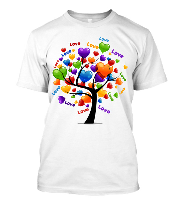 Love Tree Colorful Hearts T-Shirt