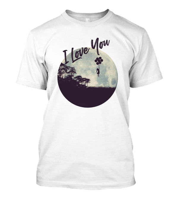 I Love You Moon Silhouette Balloons T-Shirt