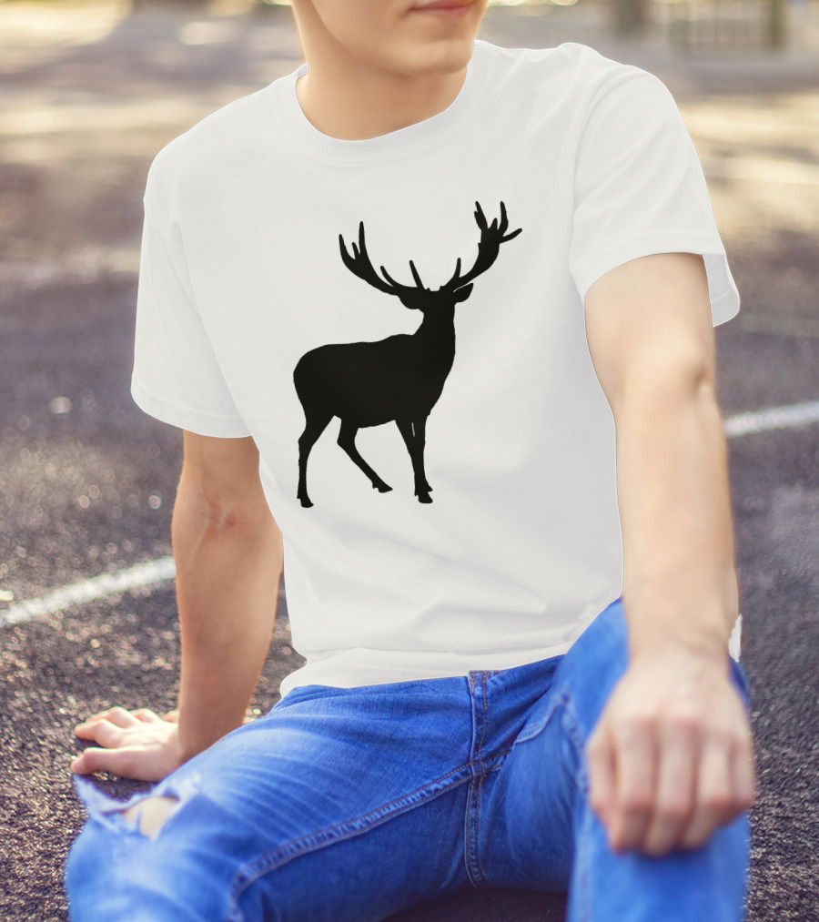 Silhouette Stag Deer Wildlife Nature T-Shirt
