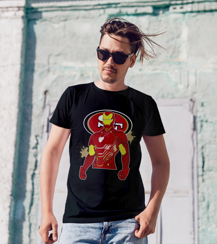 Iron Man And San Francisco 49ers Fusion T-Shirt