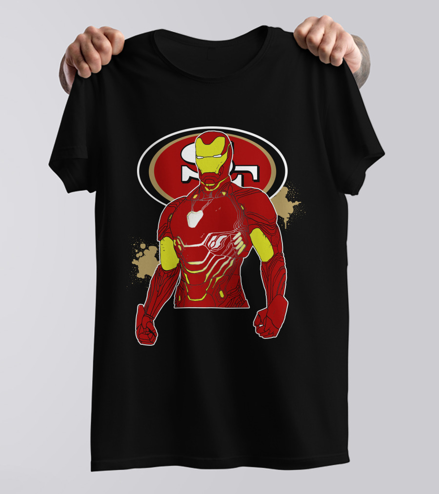 Iron Man And San Francisco 49ers Fusion T-Shirt