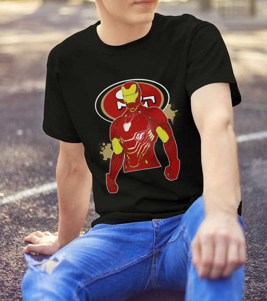 Iron Man And San Francisco 49ers Fusion T-Shirt