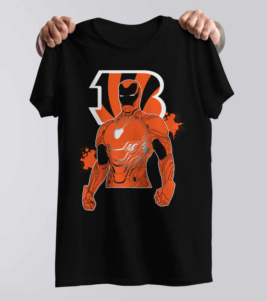 Iron Man Bengals Nfl Crossover Football T-Shirt