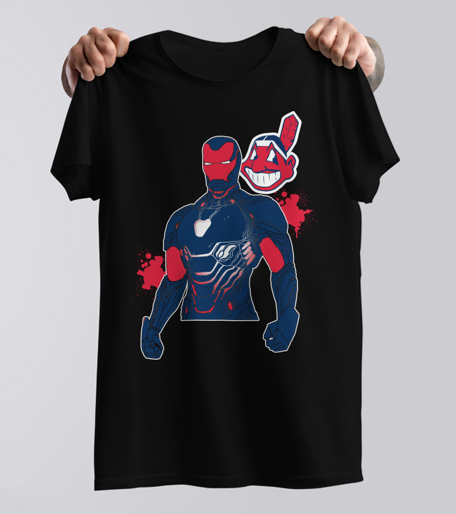 Iron Man Cleveland Indians Crossover T-Shirt