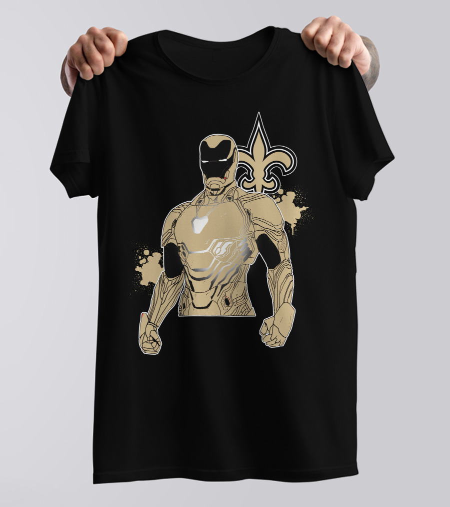Iron Man New Orleans Saints Crossover T-Shirt