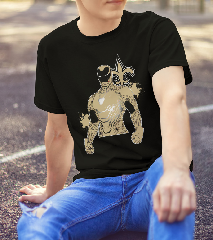 Iron Man New Orleans Saints Crossover T-Shirt