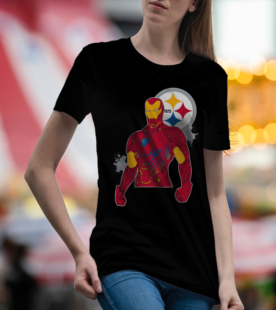 Iron Man With Steelers T-Shirt