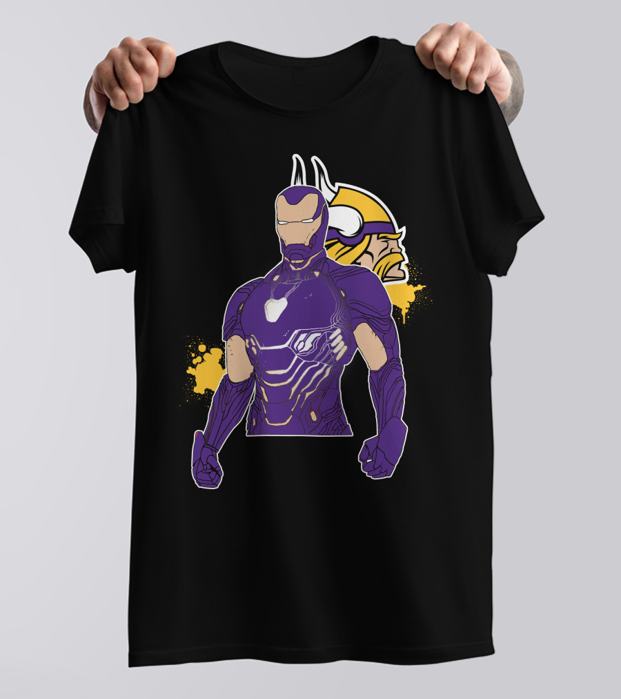Iron Man Minnesota Vikings Crossover Fusion T-Shirt