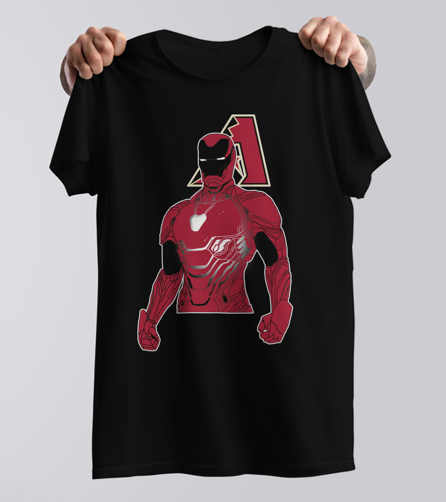 Iron Man Arizona Diamondbacks Crossover Battle Armor T-Shirt