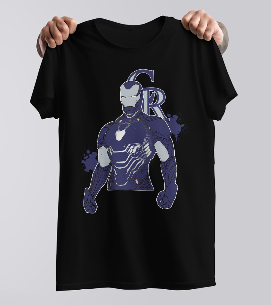 Iron Man Colorado Rockies Crossover Fan Collaboration T-Shirt