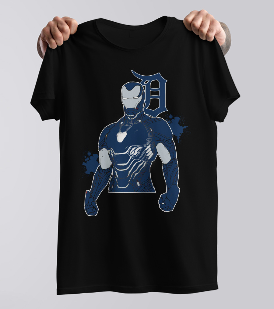 Iron Man Detroit Tigers Crossover With Iconic D T-Shirt