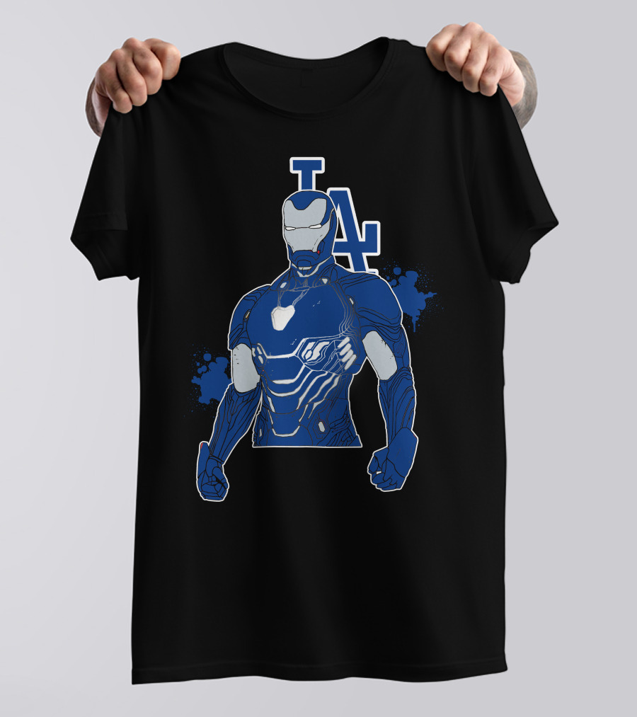 Iron Man La Dodgers Team Up Heroic Crossover T-Shirt