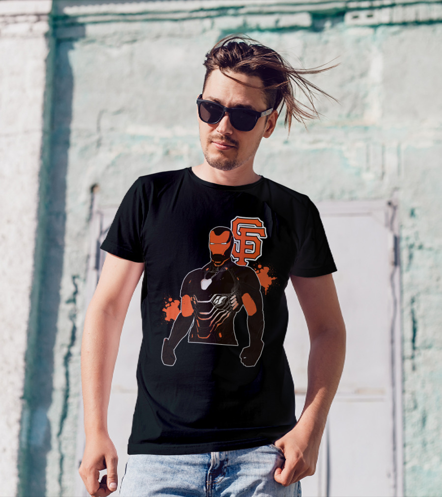 Iron Man San Francisco Giants Fan Crossover T-Shirt