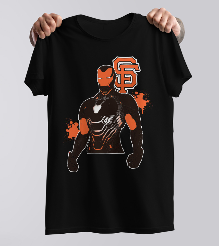 Iron Man San Francisco Giants Fan Crossover T-Shirt