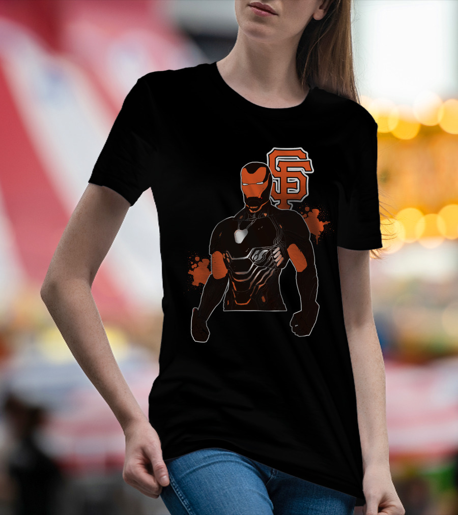 Iron Man San Francisco Giants Fan Crossover T-Shirt