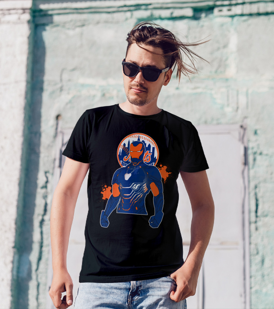Iron Man New York Mets Crossover T-Shirt