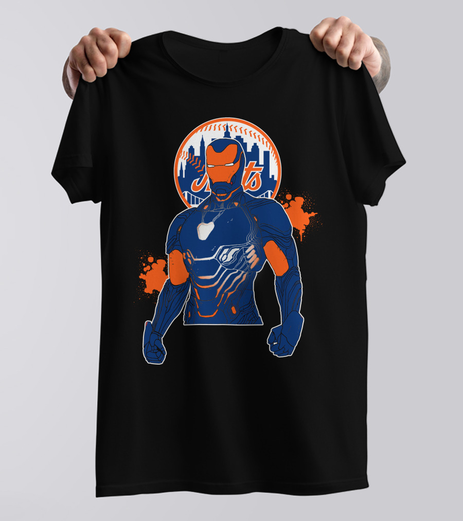 Iron Man New York Mets Crossover T-Shirt