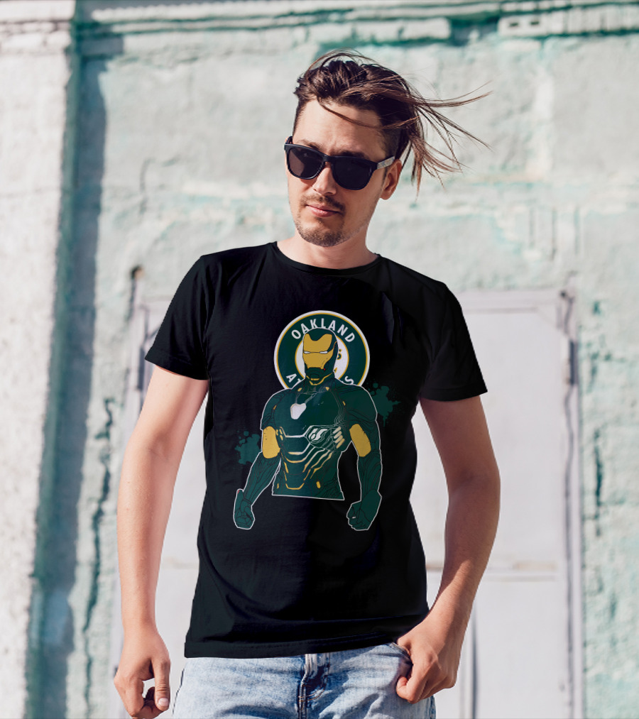 Iron Man Oakland Athletics Crossover T-Shirt