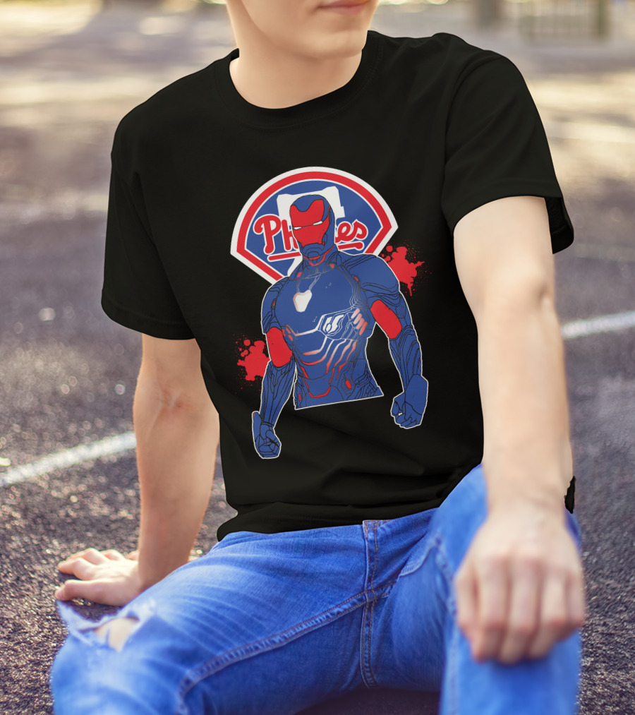 Iron Man Phillies Philadelphia Collaboration T-Shirt