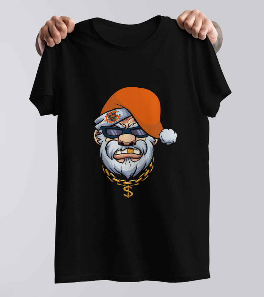 Bears Santa Gangster Style With Gold Chain And Sunglasses T-Shirt