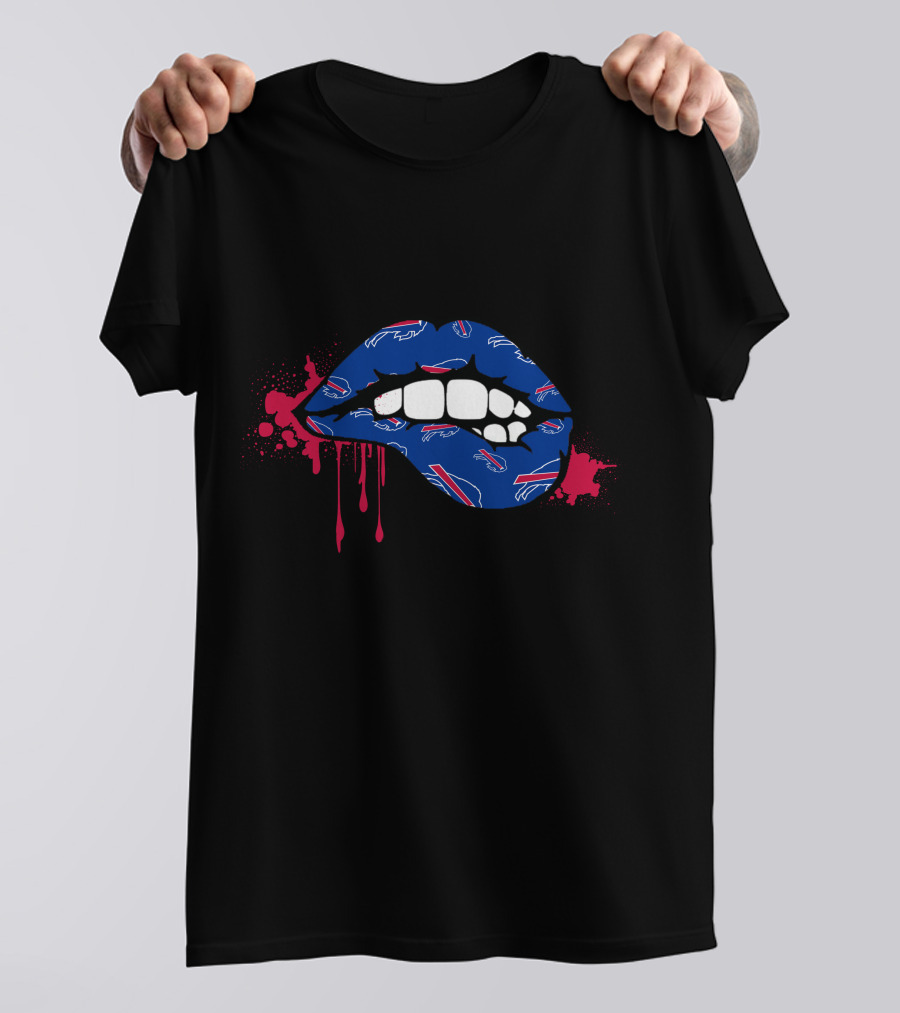 Buffalo Bills Nfl Dripping Lips Splash T-Shirt