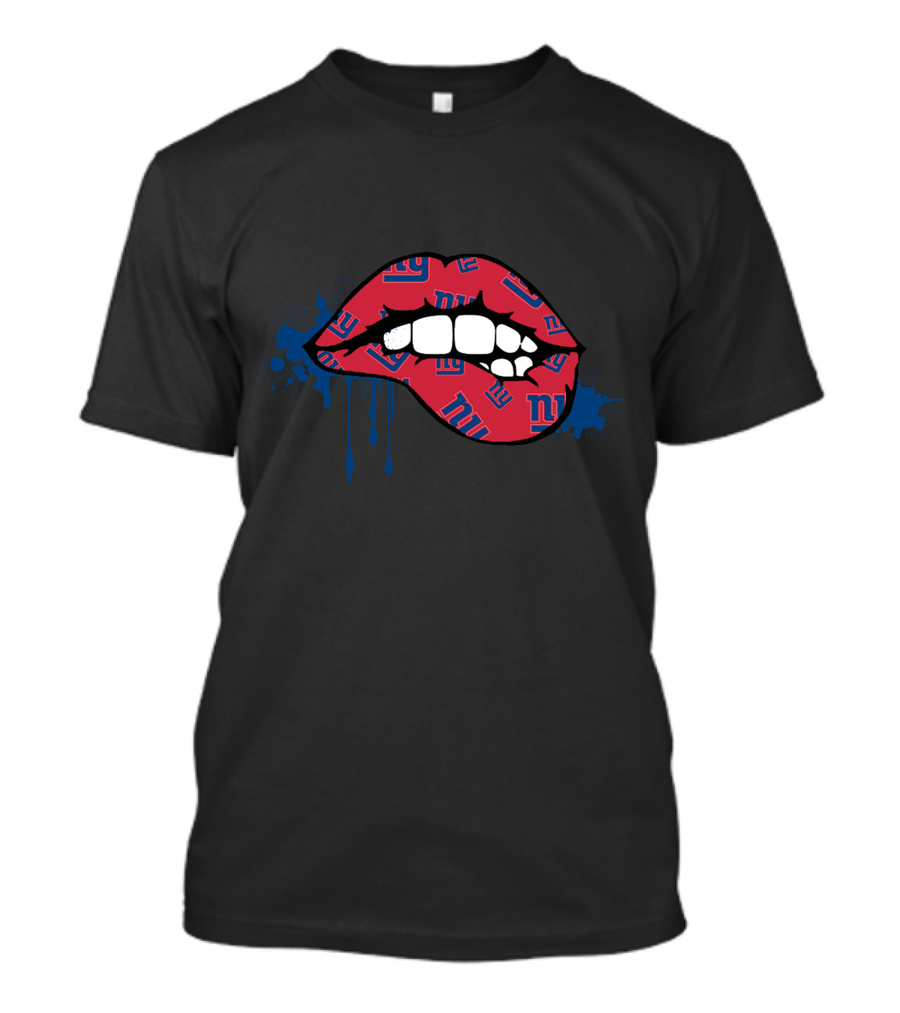New York Giants Dripping Lips Artwork T-Shirt