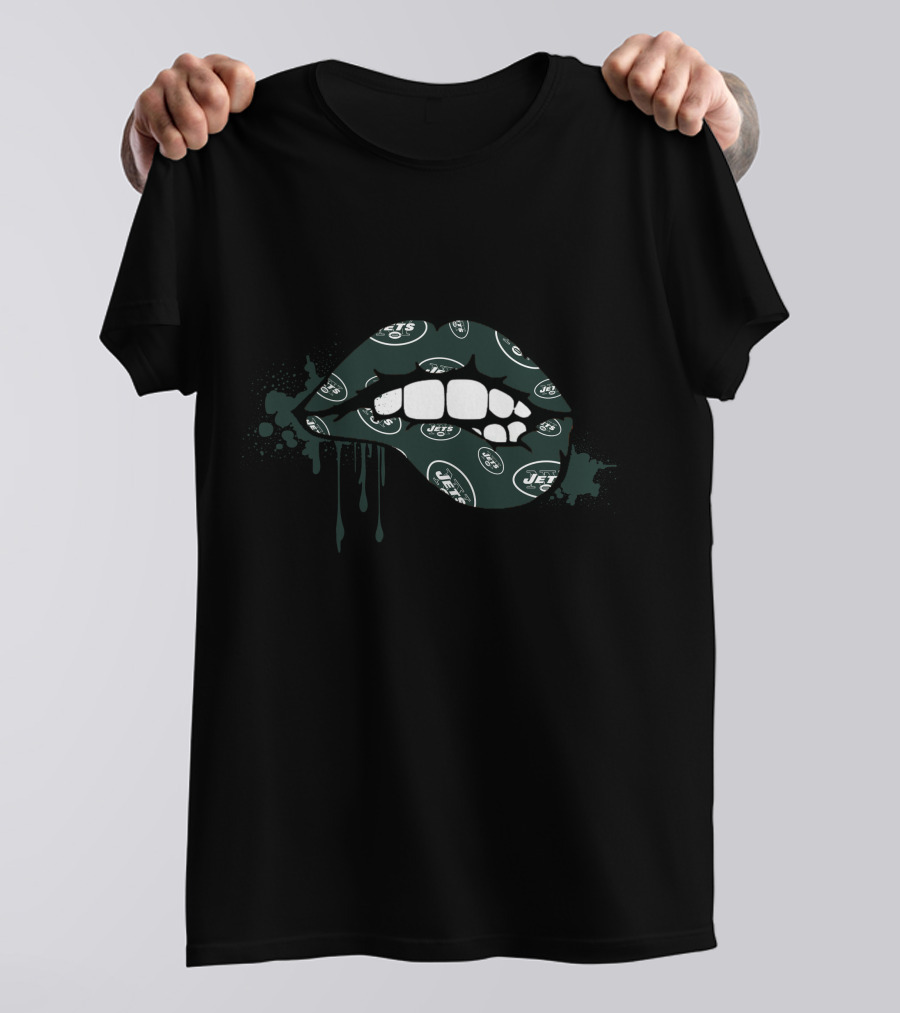 Dripping Lips New York Jets Logo T-Shirt