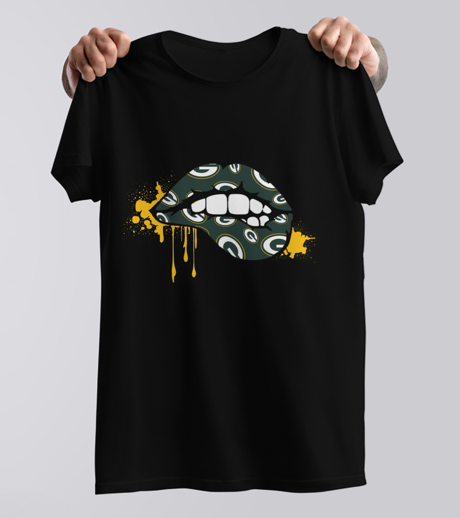 Dripping Lips Green Bay Packers T-Shirt